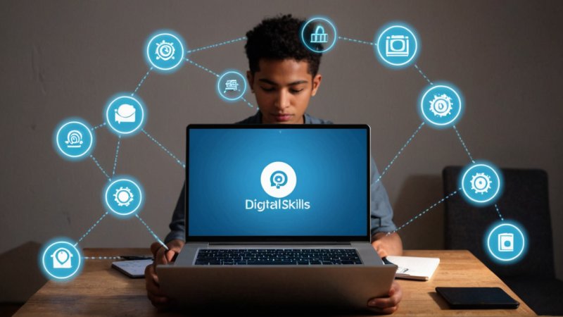 digitale færdigheder, teknologi, karriereudvikling, uddannelse, online læring