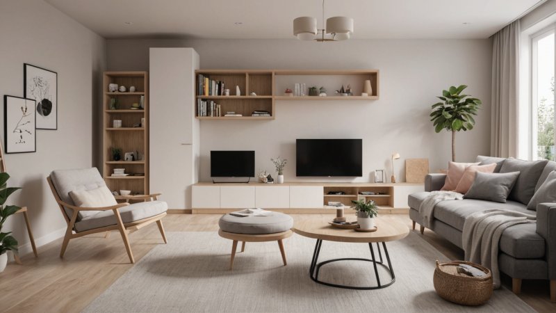 boligdesign for små familier, minimalisme, multifunktionelle møbler, pladsbesparende løsninger, indretningsideer