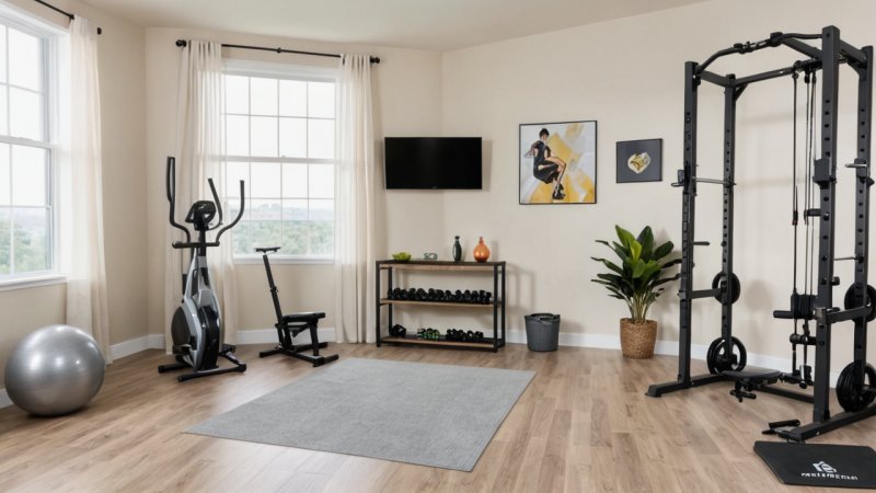 hjemmefitness, træningsrum, fitness motivation, motion derhjemme, gym indretning