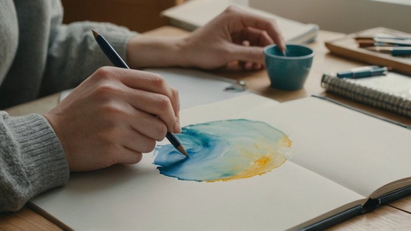 stresshåndtering, kreativ udfoldelse, maleri, skrivning, mental sundhed