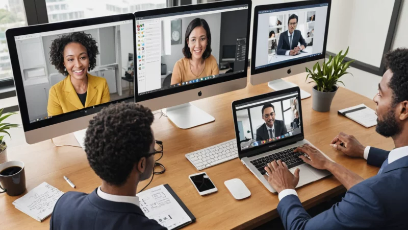 digital kommunikation, teknologi, møder, videokonferencer, virtuelle møderum, cloud dokumenter