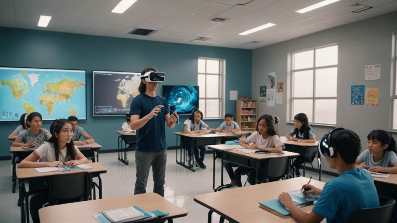 fremtidens uddannelse, teknologi i læring, online læring, virtuel virkelighed, kunstig intelligens