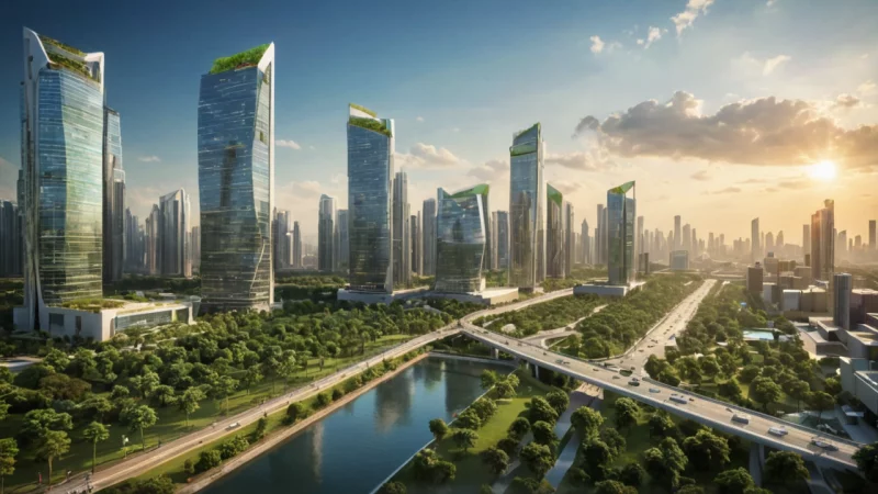 bæredygtig byudvikling, smarte byer, teknologi, vedvarende energi, grøn transport, byudviklingsudfordringer