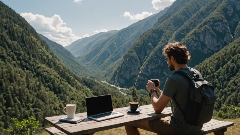 digital nomade, rejsetips, fjernarbejde, rejsedestinationer, balance mellem arbejde og liv