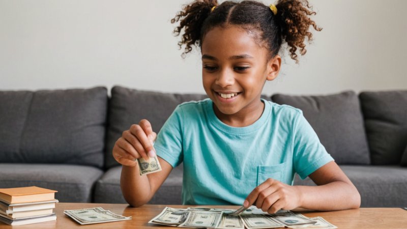 pengeforvaltning for børn, budgettering, opsparing, økonomisk forståelse, undervisning af børn om penge