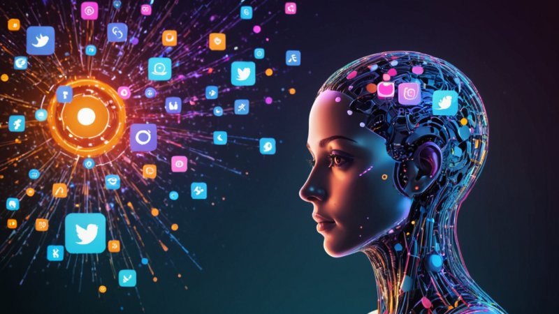 kunstig intelligens, sociale medier, algoritmer, indholdsgenerering, brugerengagement, etiske overvejelser, privatliv